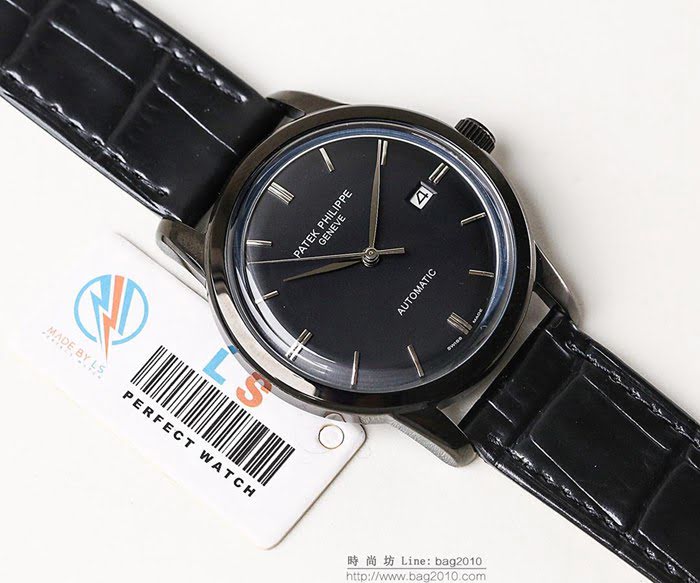 百達翡麗PATEK PHILPPE LS精品 2019春夏季新款 簡約時尚 9015全自動機芯 經典黑 超薄 高檔男士腕表  wssb5193